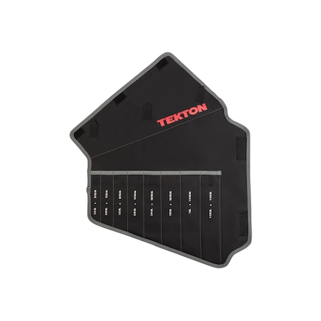 Tekton Pouch, 8-Tool Box End Wrench Pouch 1/4 - 1-1/4in., Black ORG27708